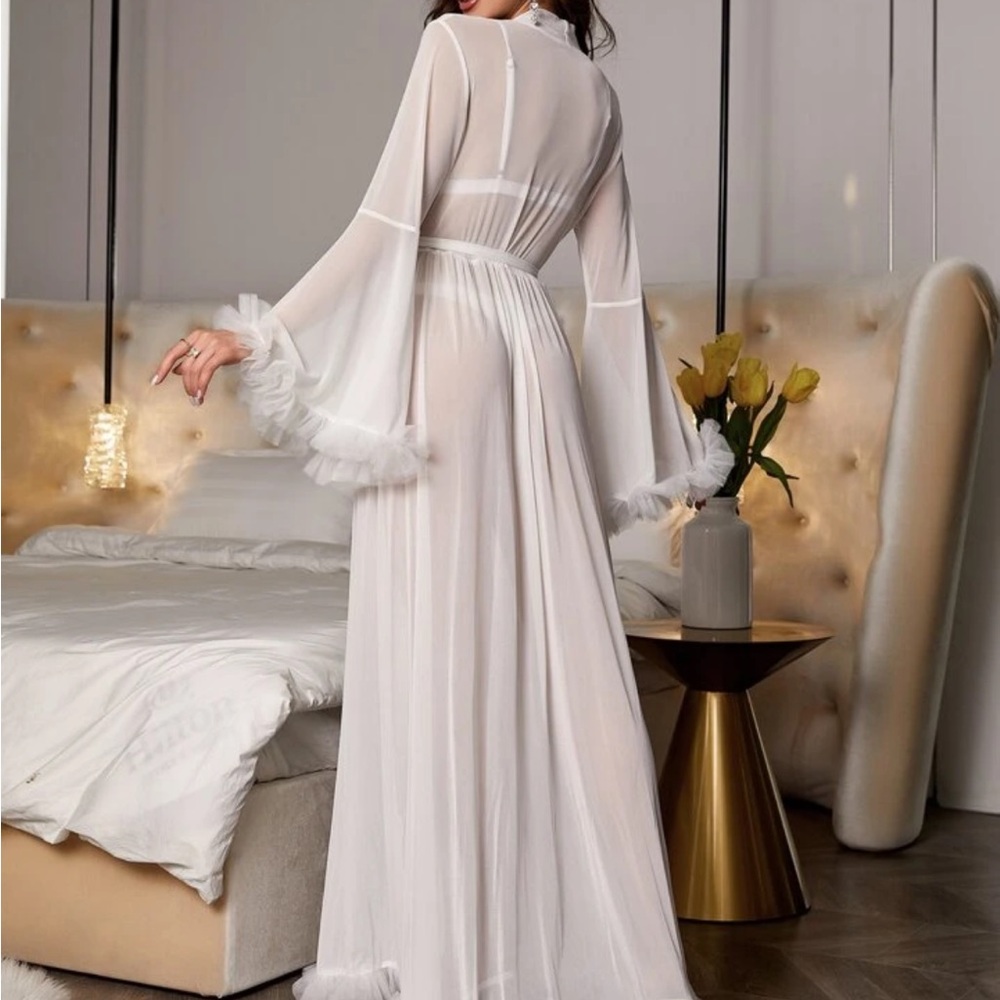 Bridal White Robe - Picture 5 of 6